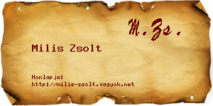 Milis Zsolt névjegykártya
